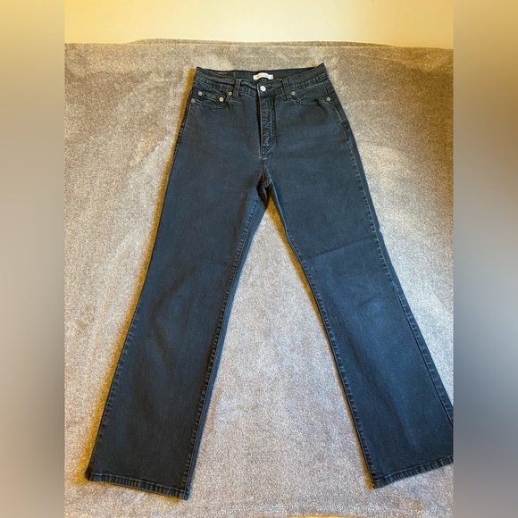 Levi's Black Flare Wide Leg Jeans - Picture 1 of 5